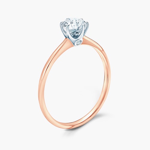 Pierścionek zaręczynowy The Journey: dwukolorowe złoto, diament